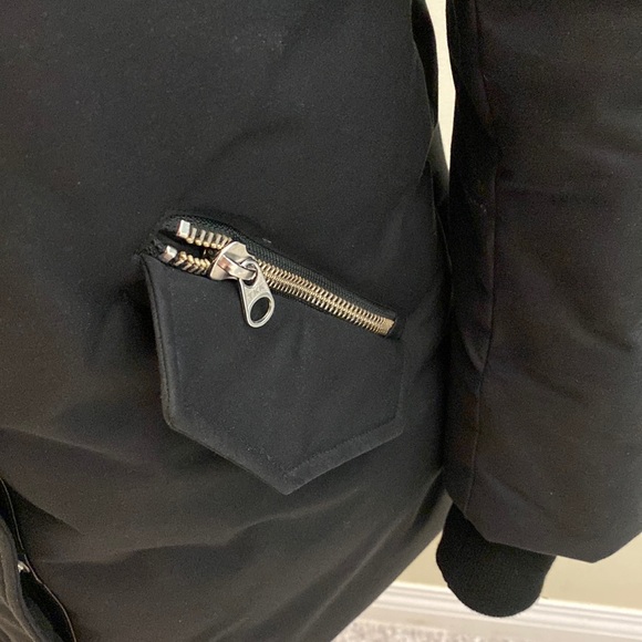 Mackage black parka luxurious down water-repellent rain windproof mid-length - Picture 5 of 15